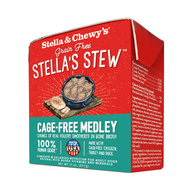 Stella & Chewy's Stella's Stew For Dogs - Cage-Free Medley Chicken, Turkey & Duck (11oz)