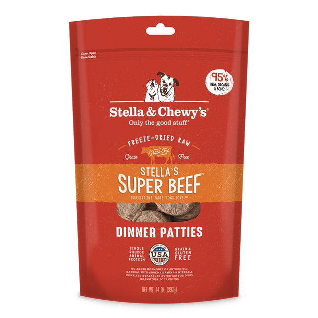 Stella & Chewy's Freeze-Dried Raw Dog Dinner Patties Super Beef (14oz/25oz)