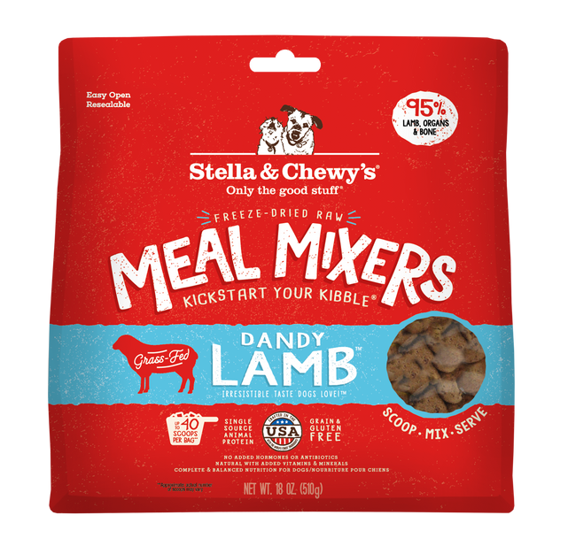 Stella & Chewy's Freeze-Dried Raw Dog Meal Mixers Dandy Lamb (18oz)