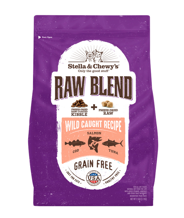 Stella & Chewy's Raw Blend Kibble for Cat - Wild-Caught (5lbs)