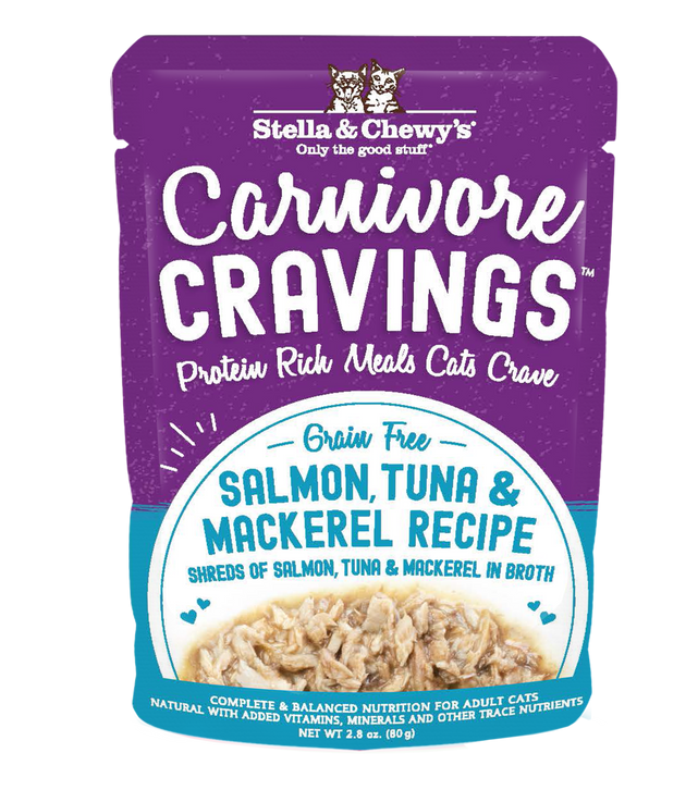Stella & Chewy's Carnivore Cravings Pouch for Cat - Salmon, Tuna & Mackerel (2.8oz)