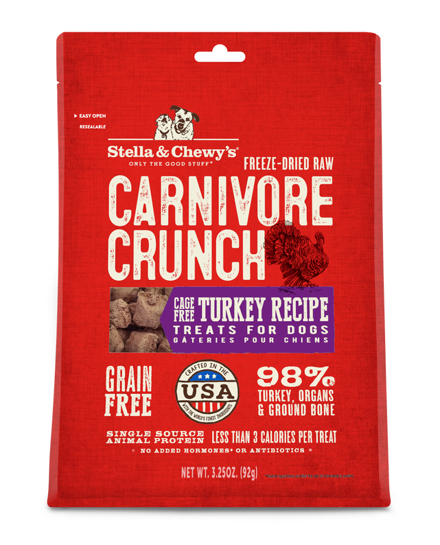 Stella & Chewy's Dog Treats Carnivore Crunch - Turkey (3.25oz)