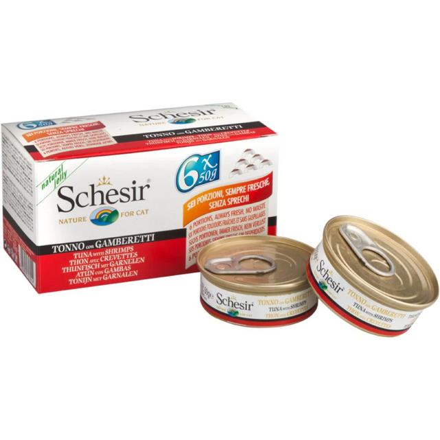 Schesir Cat Can Multipack - Tuna with Shrimps (50g/6x50g)