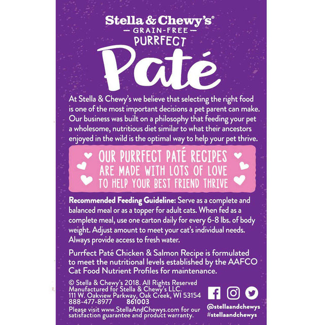 Stella & Chewy's Purrfect Pate for Cat - Chicken & Salmon (5.5oz)