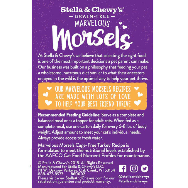 Stella & Chewy's Marvelous Morsels for Cat - Cage-Free Turkey (5.5oz)