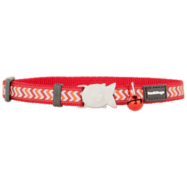 Red Dingo Cat Reflective Ziggy Collar Red