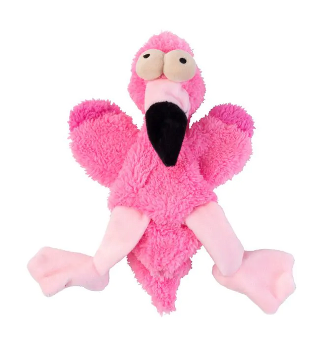 FuzzYard Dog Toy Flat Out Nasties Flo the Flamingo