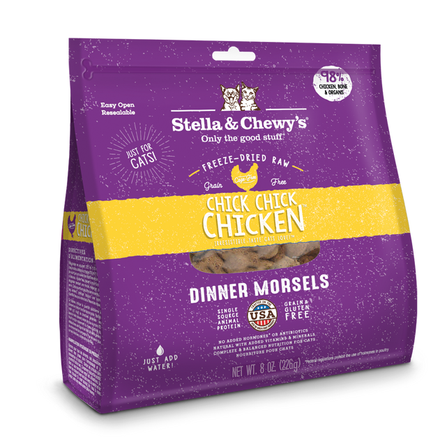 Stella & Chewy's Freeze Dried Dinner Morsels for Cats - Chick, Chick, Chicken (8oz/18oz)