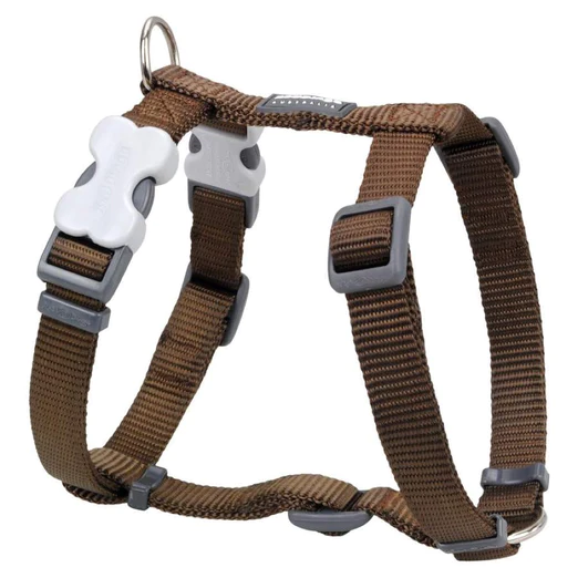 Red Dingo Classic Dog Harness Brown (12mm/15mm/20mm/25mm)