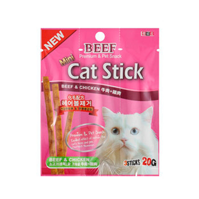 BowWow Cat Treat Mini Stick - Beef & Chicken (20g)