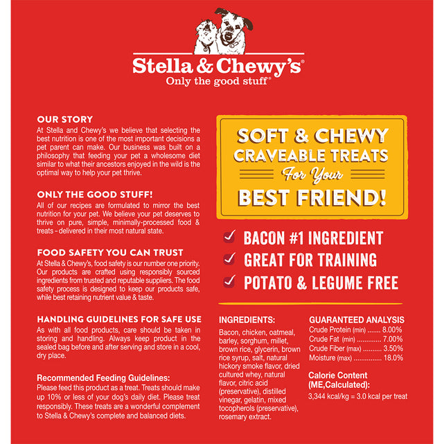 Stella & Chewy's Dog Treats Crav'n Bac'n Bites - Bacon & Chicken (8.25oz)