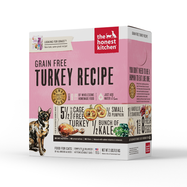 The Honest Kitchen Dehydrated Grain Free Turkey Recipe Cat - Grace (2lbs)