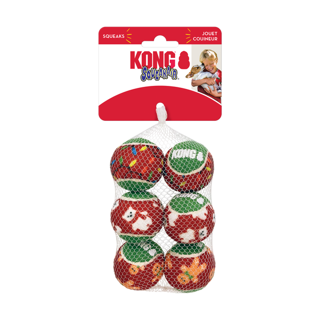 Kong Holiday SqueakAir Balls (6pc)