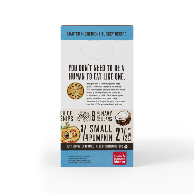 The Honest Kitchen Dehydrated Limited Ingredients Turkey Recipe Dog- Marvel (2lbs/4lbs/10lbs)