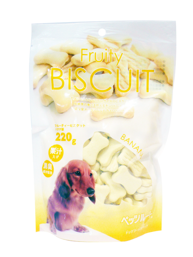 Petz Route Dog Treat Fruity Biscuit Banana (220g)