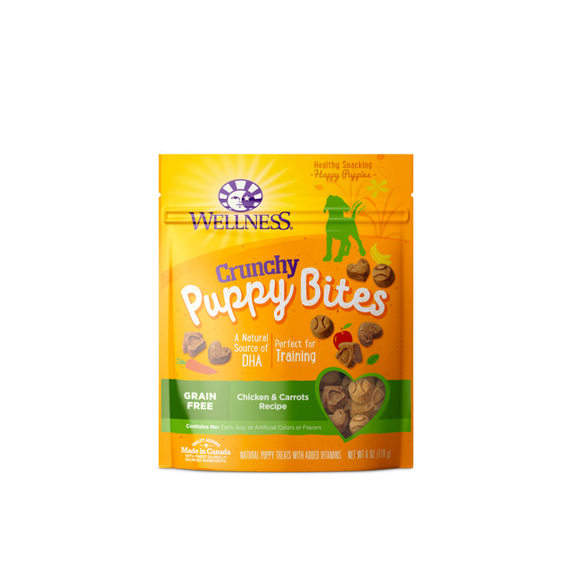 Wellness Dog Puppy Bites Crunchy Chicken & Carrots (6oz)
