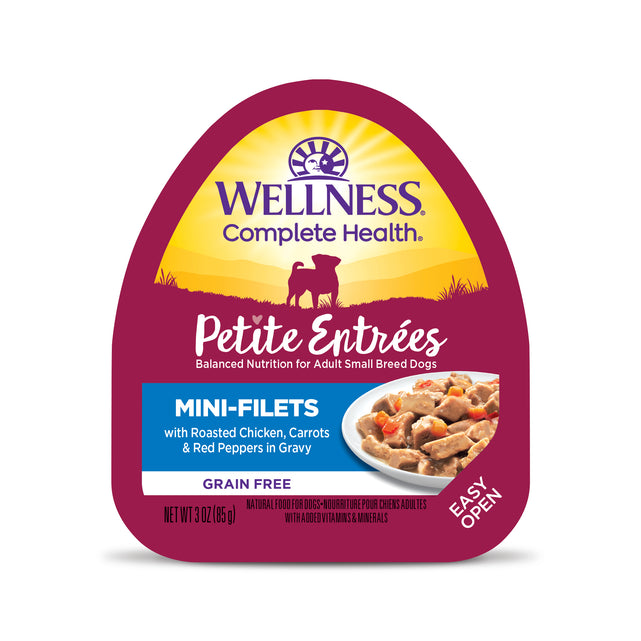 Wellness Dog Petite Entrée Mini-Filets Roasted Chicken, Carrots & Red Peppers in Gravy (3oz)