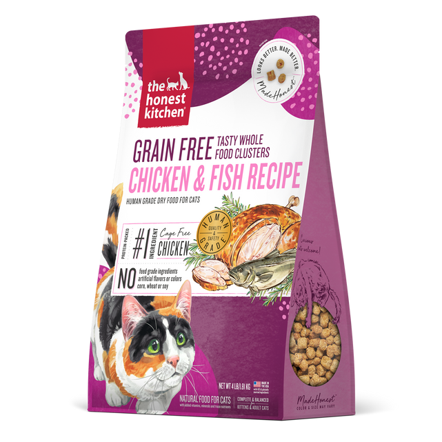 The Honest Kitchen Whole Food Clusters Cat Grain-Free Chicken & Fish (4lbs)