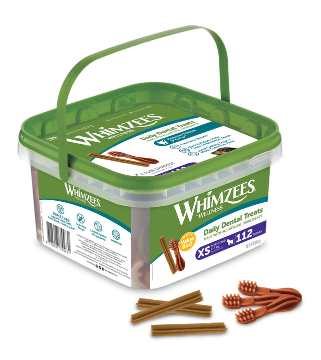 Whimzees Dental Treats for Dogs Variety Box (XS/S/M/L)