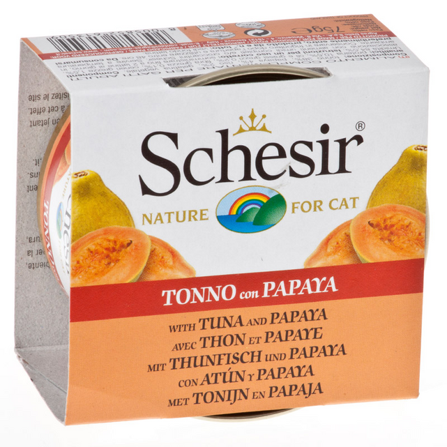 Schesir Cat Can with Fruits - Tuna & Papaya (75g)