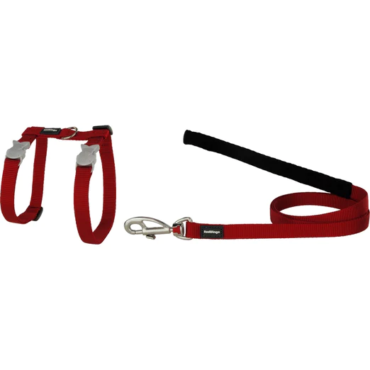 Red Dingo Cat Combo Classic Harness & Lead Red