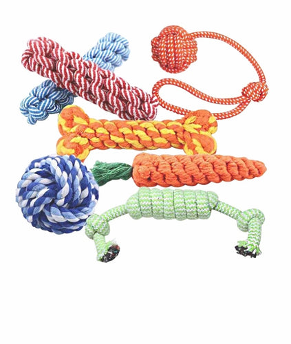 Cotton Chew Toy for Dogs (6-piece set)