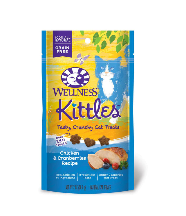 Wellness Kittles Chicken & Cranberries Recipe Treats for Cats (2oz/pack)